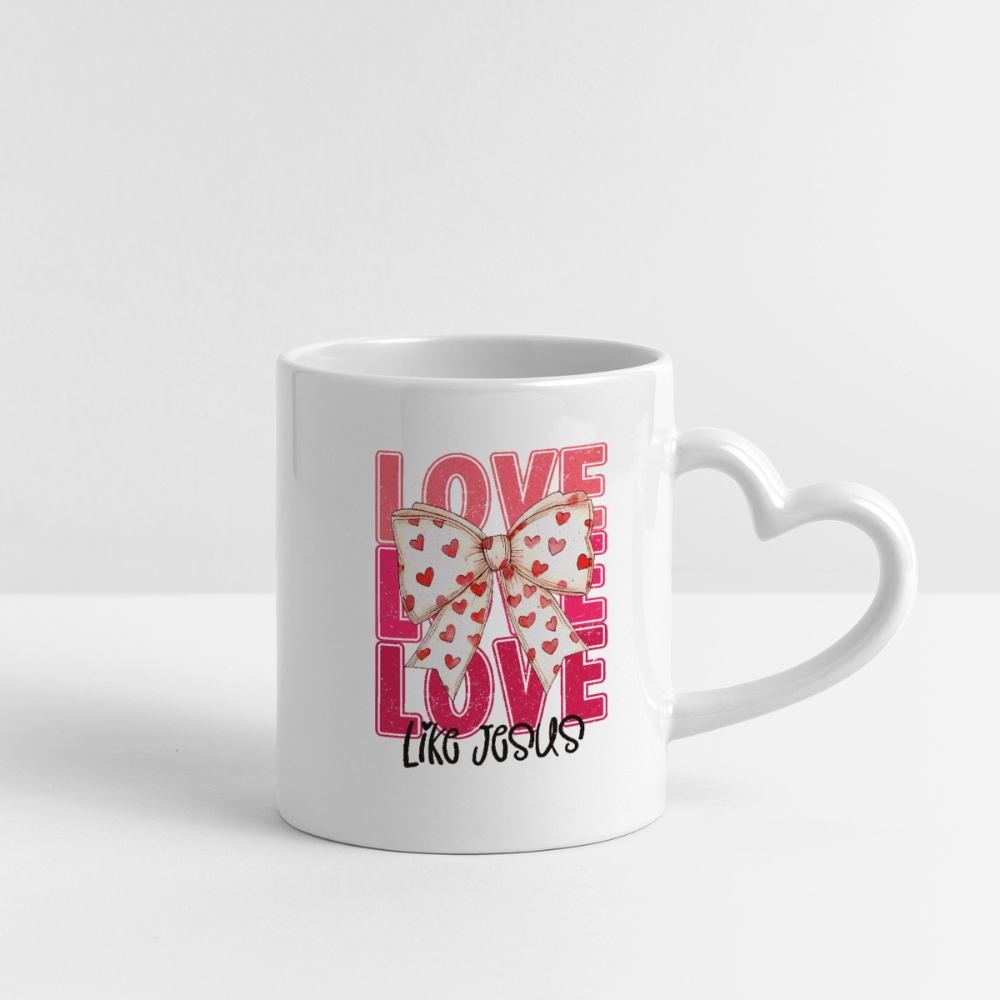 Mug with Heart Handle - white