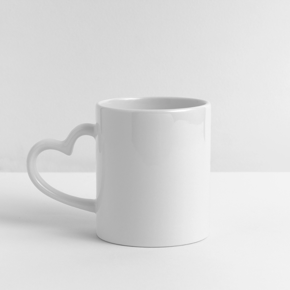 Mug with Heart Handle - white