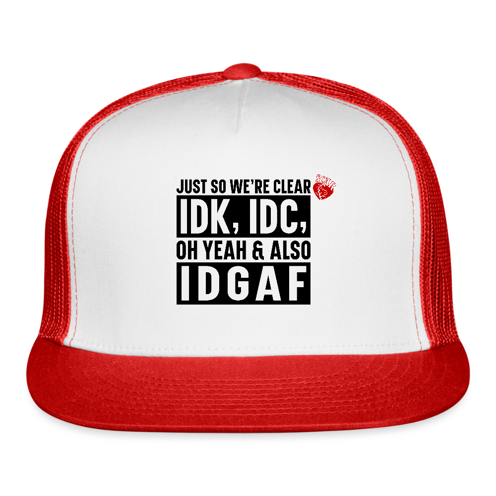 Trucker Hat - white/red