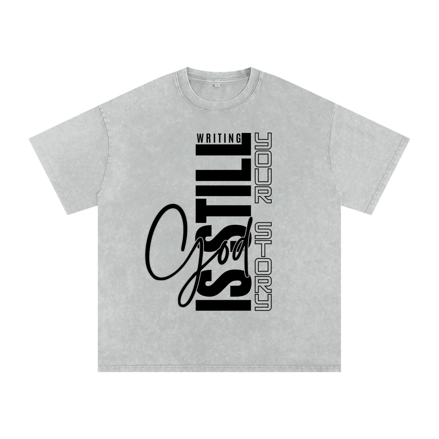 Snow Washed Oversized Cotton T-Shirt