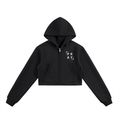 Essential Cropped Zip-Up Hoodie